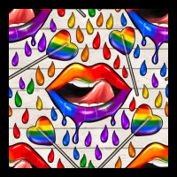 Pride Lgbtq Lips And Heart Lollipop Seamless Patte Premium Sweatshirt | Teevron