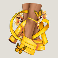 Childhood Cancer Diva Yellow Ribbon Heavy Core Tee | Teevron