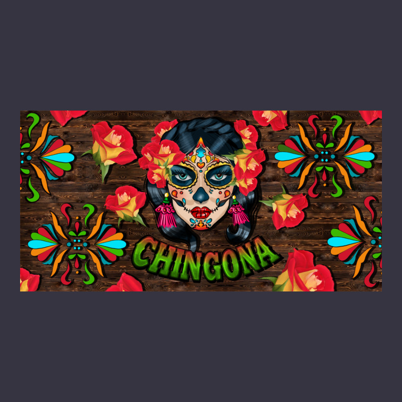 Chingona Sugar Skull License Plate Vintage Hoodie by BundleAndBundleShop | Teevron
