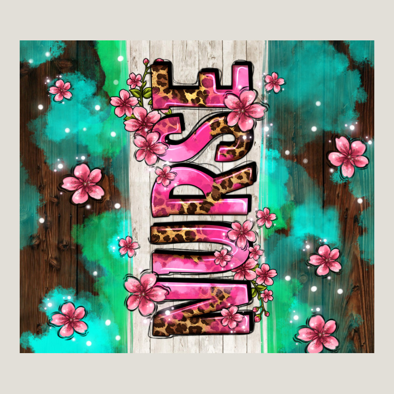 Pink Floral Nurse With Flowers Heavy Core Tee by AdoDesignShop | Teevron