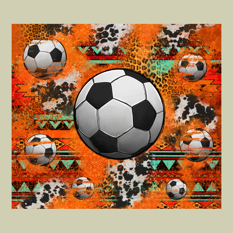 Soccer Aztec Glitter Tumbler Heavy Core Tee by Jasminsmagicworld | Teevron