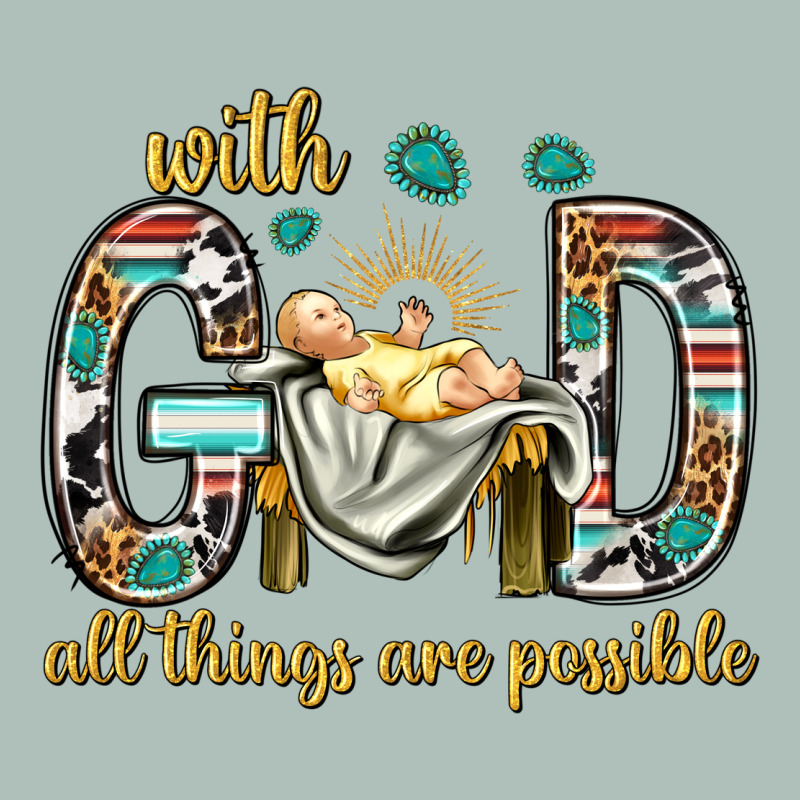 With God All Things Are Possible With Baby Jesus Bbs Heavyweight Hoodie by BundleAndBundleShop | Teevron