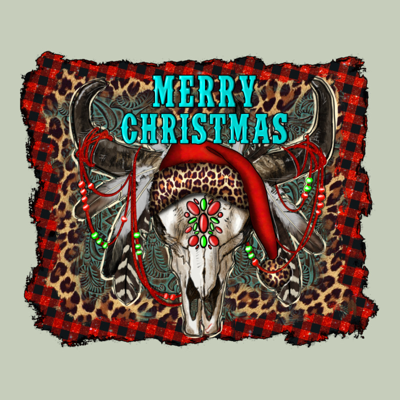 Merry Christmas Bull Skull Long Sleeve Tee by RanaPortraitStore | Teevron