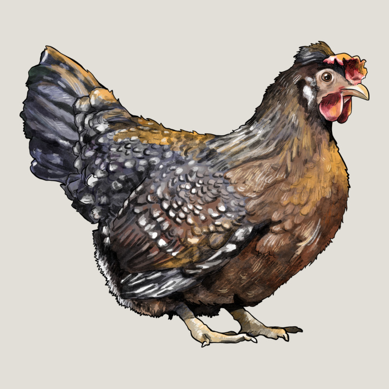 Cream Legbar Chicken Heavy Core Tee by LillyAllenDesigns | Teevron