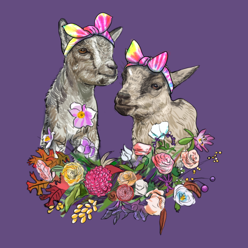 Floral Baby Goats Vintage Hoodie by RanaPortraitStore | Teevron