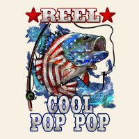 Reel Cool Pop Pop American Flag Bass Vintage Tee | Teevron