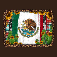 Mexican Flag Background With Cactus And Sunflower Heavy Core Tee | Teevron