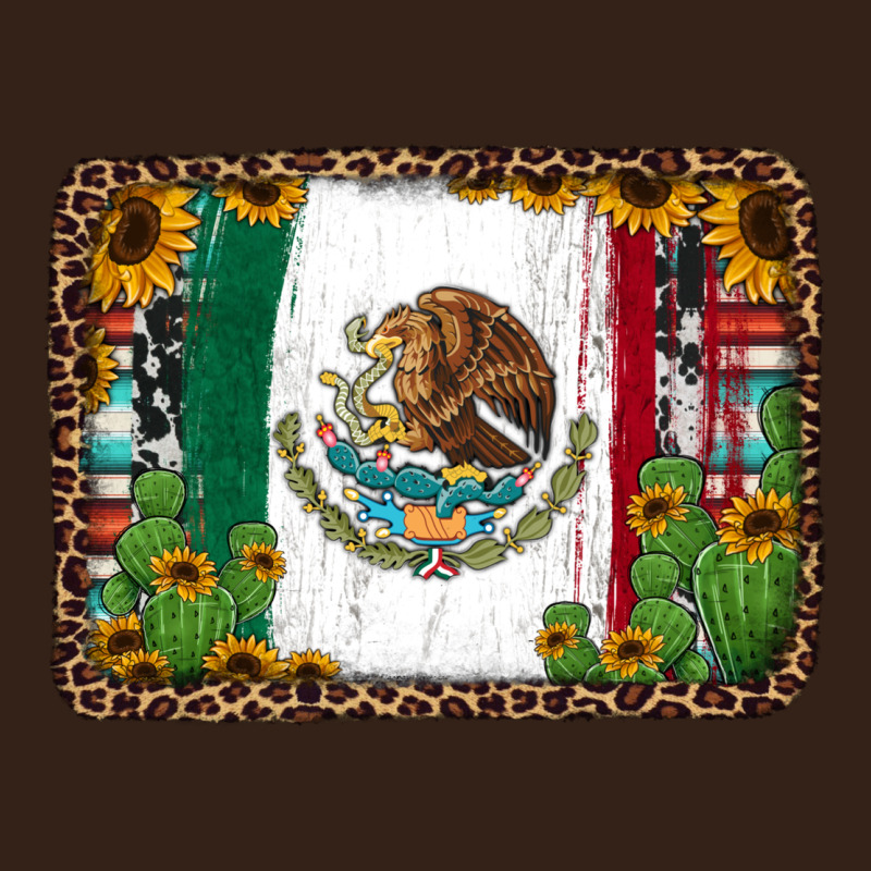 Mexican Flag Background With Cactus And Sunflower Heavy Core Tee by Jasminsmagicworld | Teevron