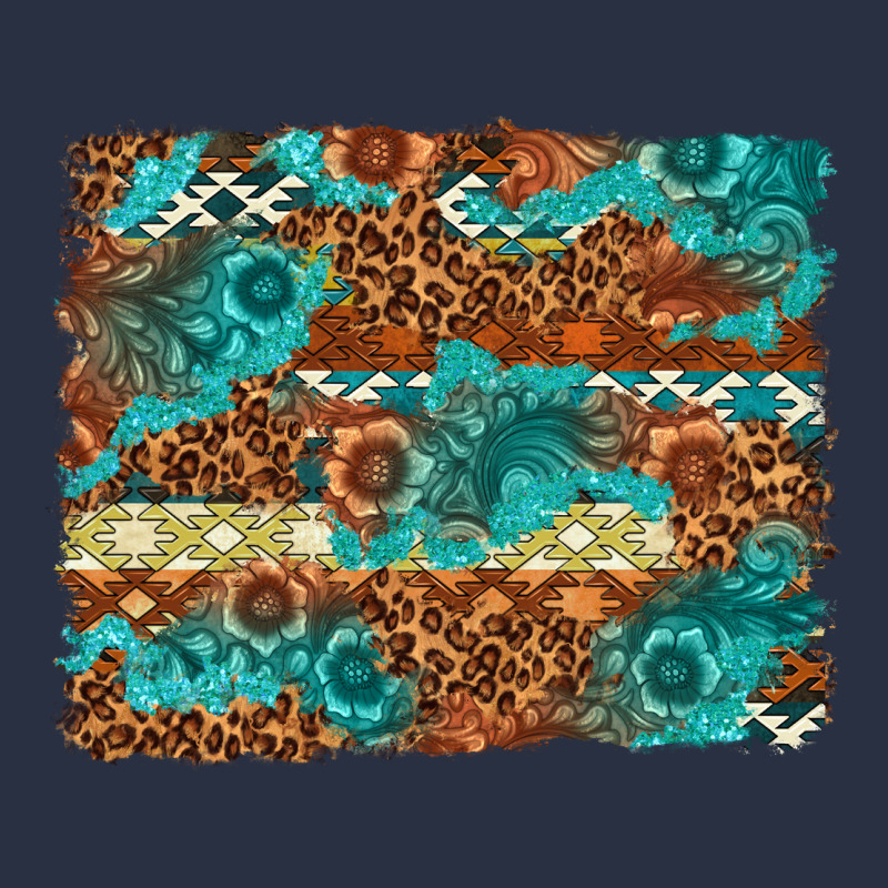 Leopard And Aztec Background Western Heavyweight Sweatshirt by texasbilliewilder | Teevron