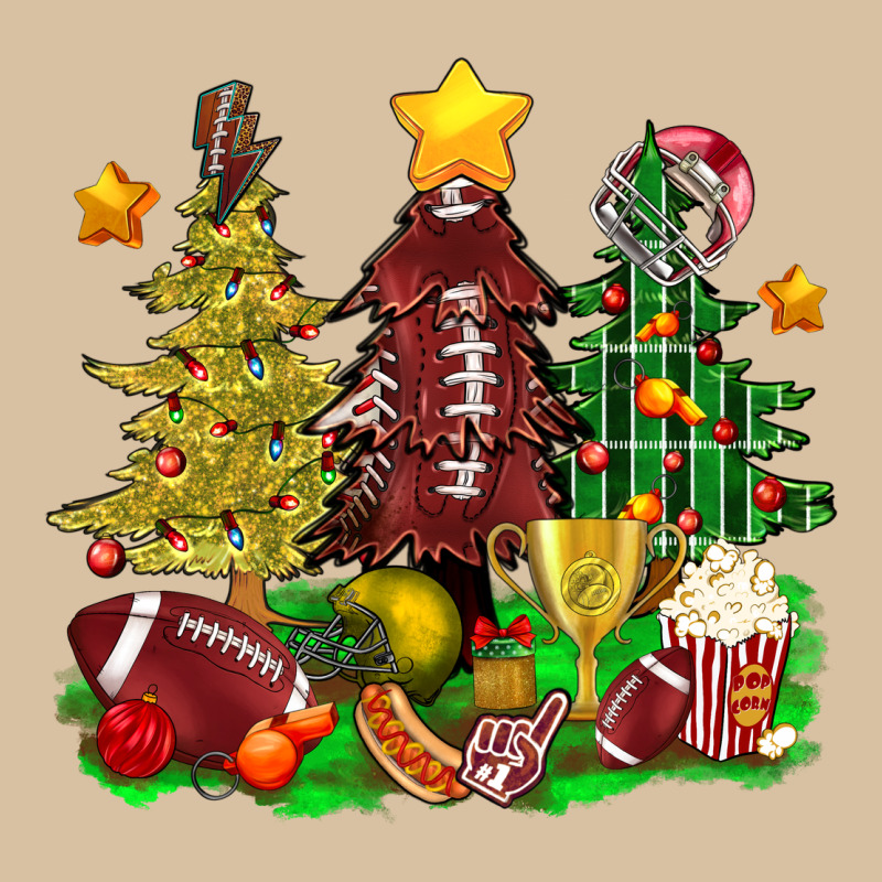 Christmas With American Football Trees Bbs Heavyweight Hoodie by BundleAndBundleShop | Teevron
