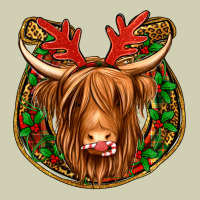 Christmas Highland Cow Mistletoe Christmas Heavy Core Tee | Teevron