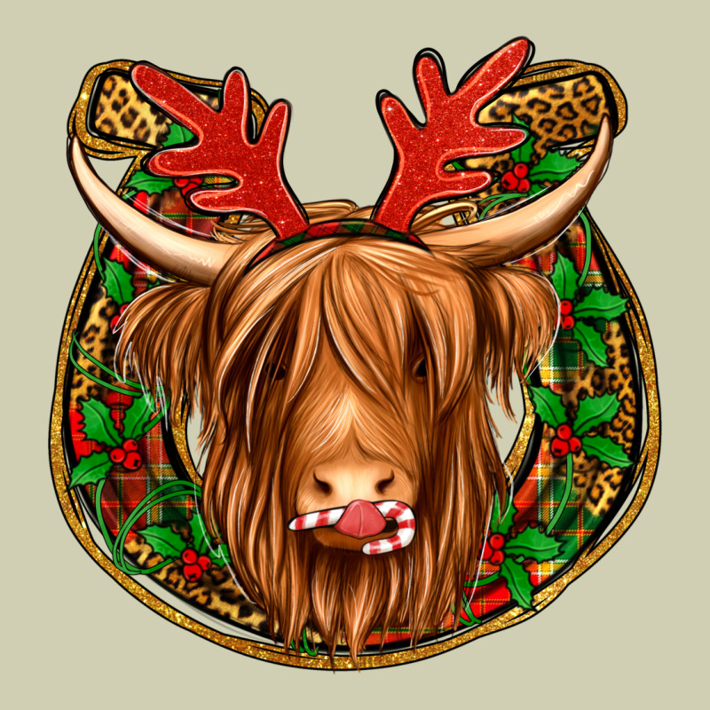 Christmas Highland Cow Mistletoe Christmas Heavy Core Tee by Jasminsmagicworld | Teevron
