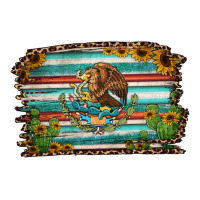cactus turquoise serape leopard mexican flag | Teevron