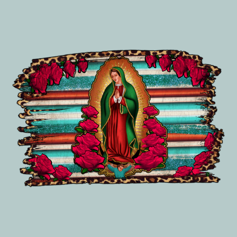 Lady Of Guadalupe Serape And Roses Heavy Core Tee by Jasminsmagicworld | Teevron