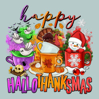 Happy Hallothanksmas Coffee Cups Heavy Core Tee | Teevron