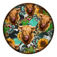 Highland Cow Pattern Ladies Tee | Teevron