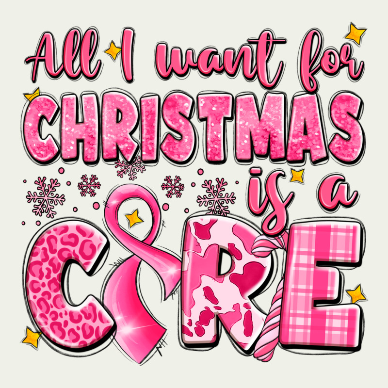 All I Want For Christmas Is A Cure Breast Cancer Urban Heavy Tee by LillyAllenDesigns | Teevron