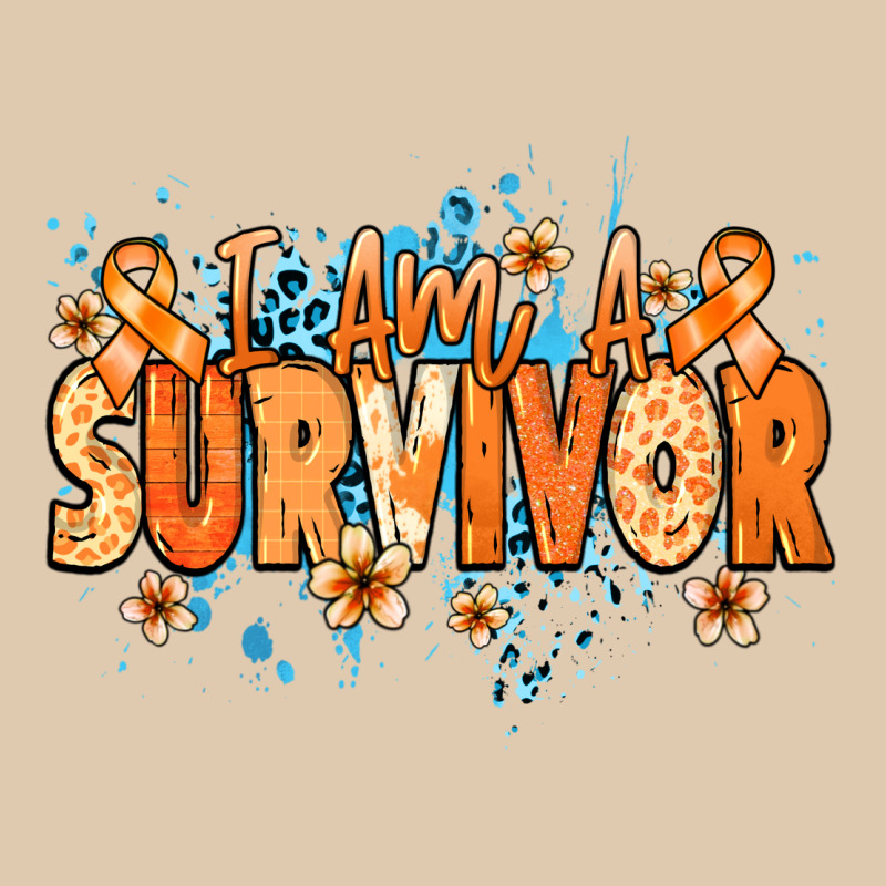 I Am A Survivor Orange Ribbon Kidney Cancer Heavyweight Sweatshirt by NancyCooperArtShop | Teevron