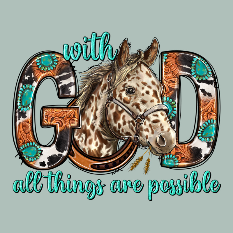 With God All Things Are Possible With Horse Bbs Heavyweight Hoodie by BundleAndBundleShop | Teevron