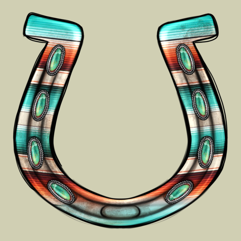 Serape Turquoise Horseshoe Heavy Core Tee by Jasminsmagicworld | Teevron