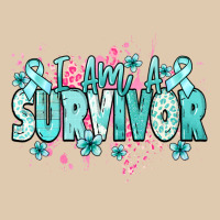 I Am A Survivor Teal Ribbon Ovarian Cancer Heavyweight Sweatshirt | Teevron