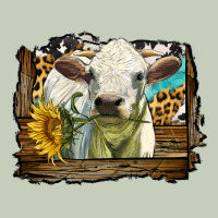 Charolais Heifer With Western Background Ladies Tee | Teevron