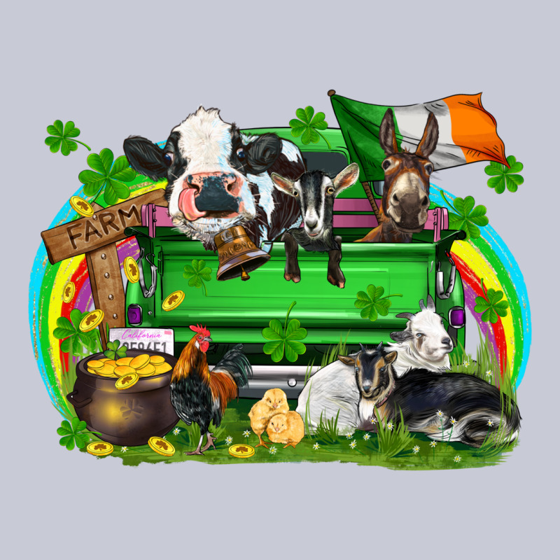 St. Patrick's Day Farm Animal Truck Heavyweight Hoodie by FaDigitalArtStudio | Teevron
