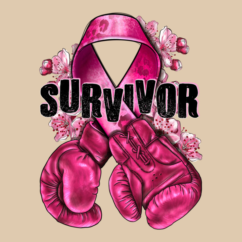 Survivor Breast Cancer With Boxing Gloves Heavyweight Sweatshirt by NancyCooperArtShop | Teevron