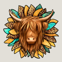Highland Cow Turquoise Sunflower Heavy Core Tee | Teevron