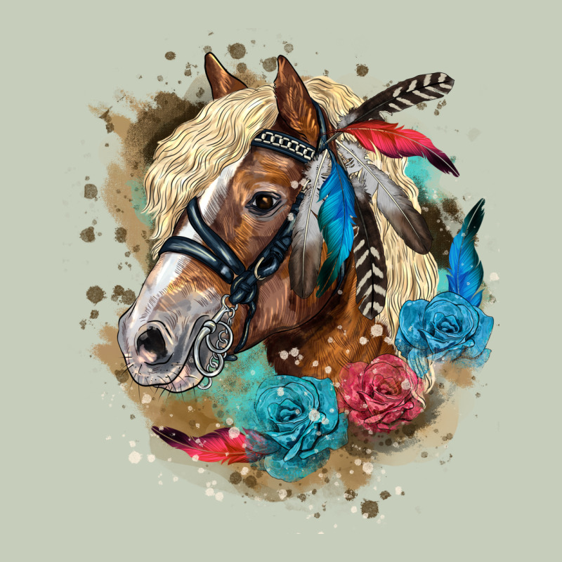 Haflinger Horse Floral Ladies Tee by LillyAllenDesigns | Teevron
