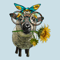 Cute Hempshire Sheep With Eyeglasses Ladies Tee | Teevron