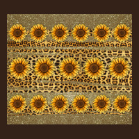 Leopard Glitter Sunflower Tumbler Heavy Core Tee | Teevron
