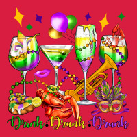 Drink Drank Drunk Mardi Gras Wine Glasses Olivia Premium Hoodie | Teevron