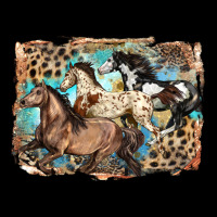 3 Western Horses Running Free Ladies Tee | Teevron