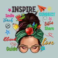 Teacher Messy Bun Caucasian Heavy Core Tee | Teevron