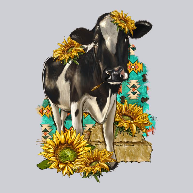 Sunflowers Cow Heavyweight Sweatshirt by texasbilliewilder | Teevron