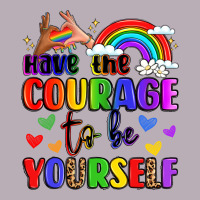 Courage To Be Yourself Rainbow Message Vintage Tee | Teevron