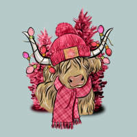 Pink Winter Long Haired Cow Heavy Core Tee | Teevron
