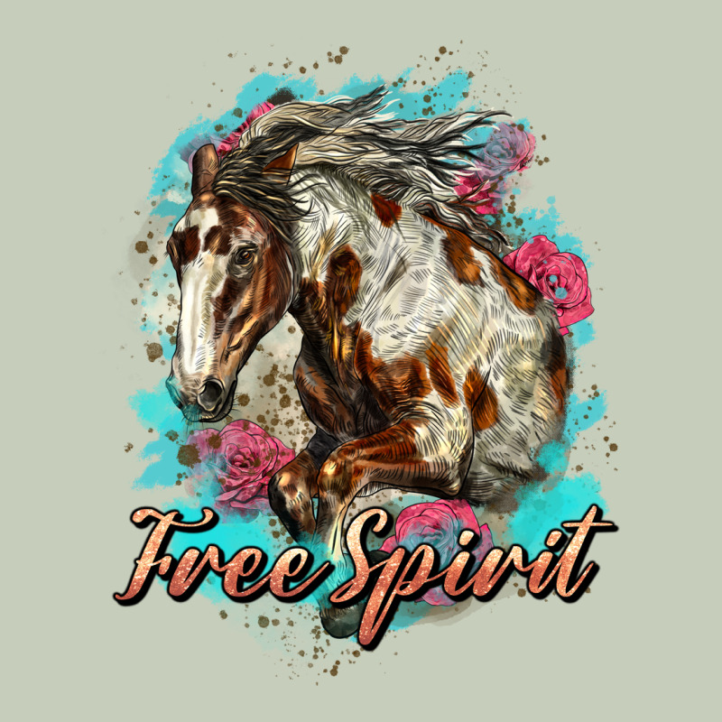 Free Spirit Mustang Horse Ladies Tee by LillyAllenDesigns | Teevron