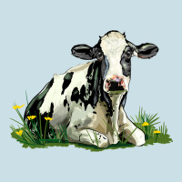 Holstein Cow Sitting Ladies Tee | Teevron