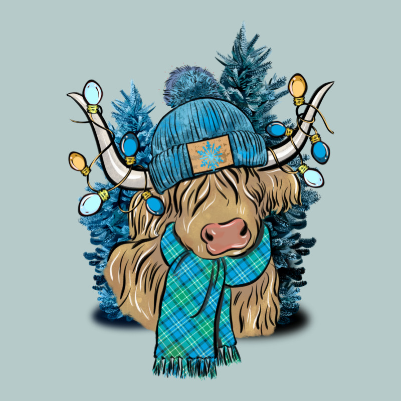 Winter Long Haired Cow Heavy Core Tee by NancyCooperArtShop | Teevron