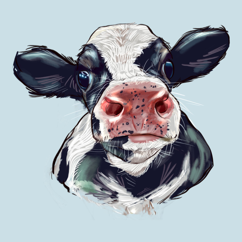 Holstein Calf Face Ladies Tee by LillyAllenDesigns | Teevron