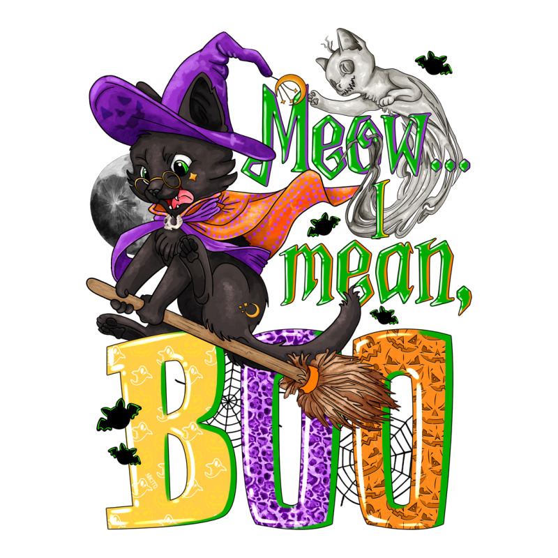 Meow I Mean, Boo Halloween Ladies Tee by NancyCooperArtShop | Teevron