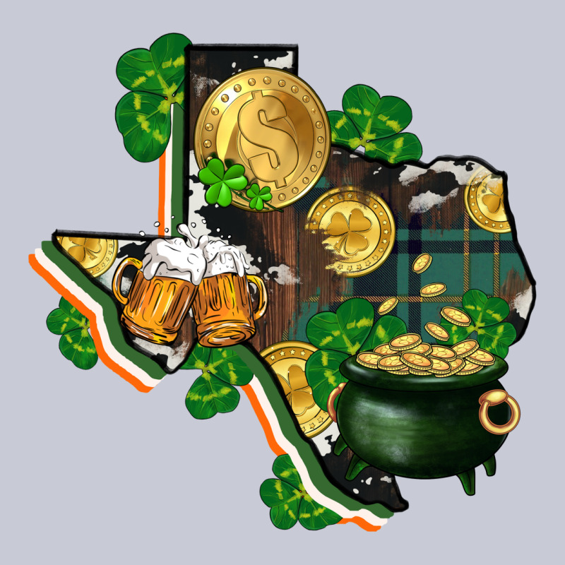 Texas Map St Patricks Day Heavyweight Hoodie by FaDigitalArtStudio | Teevron