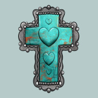 Turquoise Gemstone Cross Heavy Core Tee | Teevron