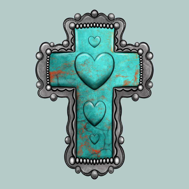 Turquoise Gemstone Cross Heavy Core Tee by Jasminsmagicworld | Teevron