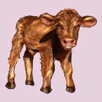 Red Angus Calf Ladies Tee | Teevron