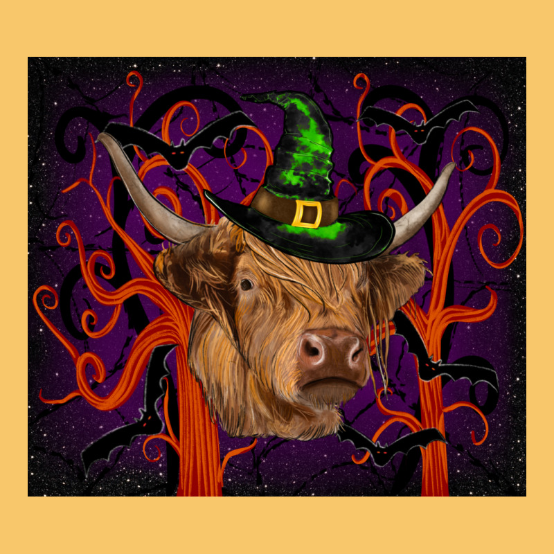 Halloween Glitter Highland Cow Tumbler Vintage Hoodie by RanaPortraitStore | Teevron