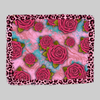 Pink Rose Leopard Background Premium Tee | Teevron