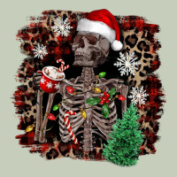 Skeleton With Coffee Cup Christmas Ladies Tee | Teevron